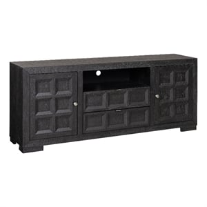 Furniture of America Ulan Wood 2-Drawer TV Stand with Shelves in Weathered Black