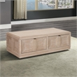 Furniture of America Ulan Wood Coffee Table with Casters in Tawny Brown