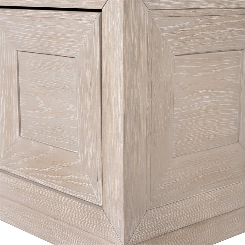 Furniture of America Ulan Wood Coffee Table with Casters in Tawny Brown