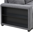 Furniture of America Plemith Fabric Storage Sectional with USBs in Dark Gray
