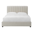 Furniture of America Garret Upholstered Boucle Fabric Eastern King Bed in White