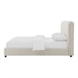Furniture of America Garret Upholstered Boucle Fabric Eastern King Bed in White