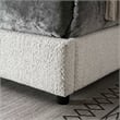 Furniture of America Garret Upholstered Boucle Fabric Eastern King Bed in White