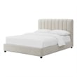 Furniture of America Garret Upholstered Boucle Fabric Eastern King Bed in White