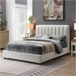Furniture of America Garret Upholstered Boucle Fabric Full Bed in White