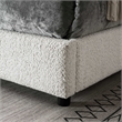 Furniture of America Garret Upholstered Boucle Fabric Full Bed in White