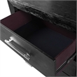 FOA Loomier 2-Piece 6-Drawer Solid Wood Dresser and Mirror Set in Black