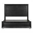 Furniture of America Loomier LED Headboard Solid Wood Eastern King Bed in Black