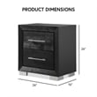 Furniture of America Loomier 2-Drawer Solid Wood Nightstand with USBs in Black