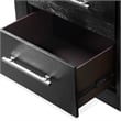 Furniture of America Loomier 2-Drawer Solid Wood Nightstand with USBs in Black