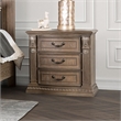 Furniture of America Ashlen 3-Drawer Wood Nightstand in Weathered Oak