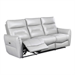 Furniture of America Dansworth 2-Piece Leather Power Sofa Set in Taupe
