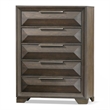 FOA Werren 6pc Espresso Wood Bed Set - Queen+2 Nightstands+Chest+Dresser+Mirror
