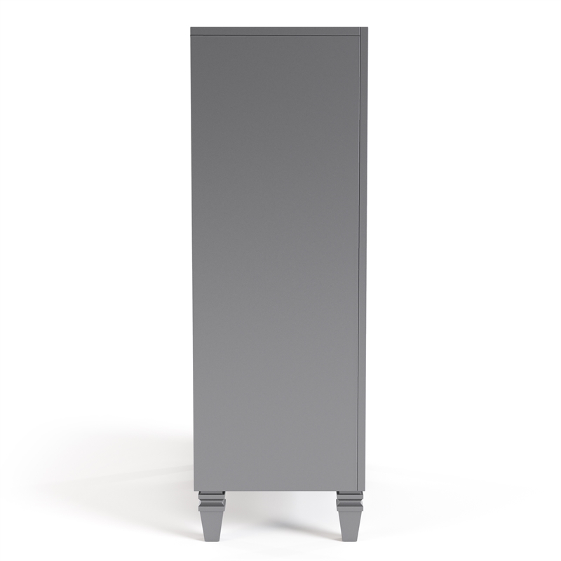 Furniture of America Galantt 5-Drawer Solid Wood Chest in Gray