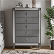 Furniture of America Galantt 5-Drawer Solid Wood Chest in Gray