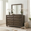 FOA Werren 2-Piece 8-Drawer Solid Wood Dresser and Mirror Set in Espresso