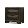 FOA Werren 5pc Espresso Wood Bed Set - King + 2 Nightstands + Dresser + Mirror
