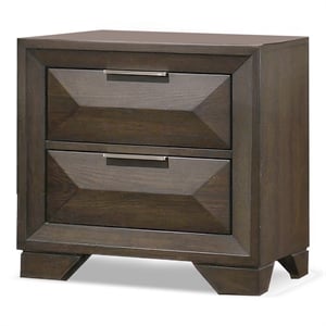 Furniture of America Werren 2-Drawer Solid Wood Nightstand in Espresso