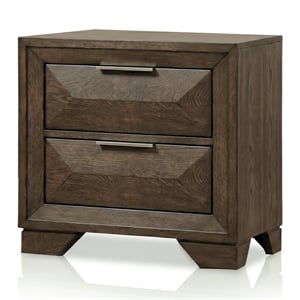 Furniture of America Werren 2-Drawer Solid Wood Nightstand in Espresso