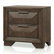 Furniture of America Werren 2-Drawer Solid Wood Nightstand in Espresso