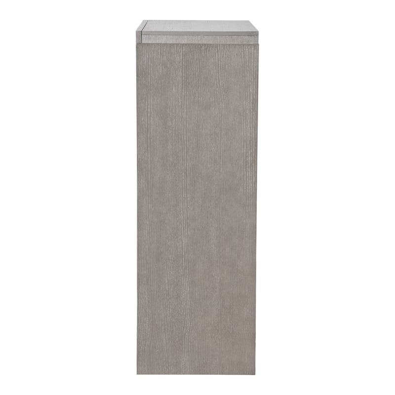 Furniture of America Yasgard 5-Drawer Solid Wood Chest in Gray