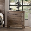 Furniture of America Saides 3-Drawer Solid Wood Nightstand in Brown