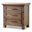 Furniture of America Saides 3-Drawer Solid Wood Nightstand in Brown