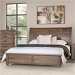 Furniture of America Saides Panel Solid Wood Queen Panel Bed in Brown