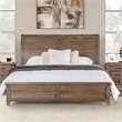 Furniture of America Saides Panel Solid Wood Queen Panel Bed in Brown