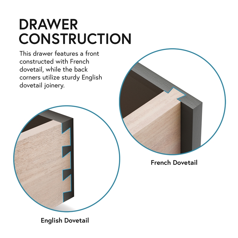 FOA Yasgard 3-Piece Gray Solid Wood Bedroom Set - King + 2 Nightstands