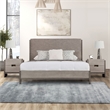 FOA Yasgard 3-Piece Gray Solid Wood Bedroom Set - King + 2 Nightstands