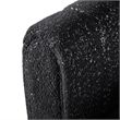 Furniture of America Totulem Boucle Fabric Channel Tufted Sofa in Black
