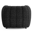 Furniture of America Totulem Boucle Fabric Channel Tufted Arm Chair in Black