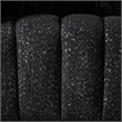 Furniture of America Totulem Boucle Fabric Channel Tufted Arm Chair in Black