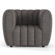 Furniture of America Totulem Boucle Fabric Tufted Arm Chair in Charcoal Gray