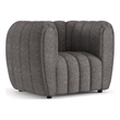 Furniture of America Totulem Boucle Fabric Tufted Arm Chair in Charcoal Gray