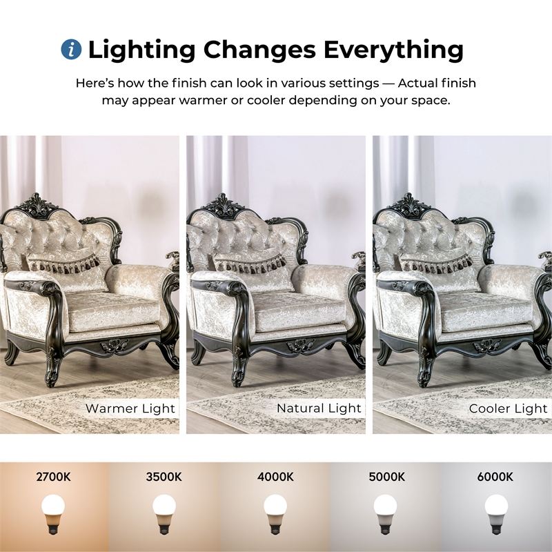 Furniture of America Jansing 3-Piece Solid Wood Button Tufted Sofa Set in Black