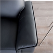 Furniture of America Telimate Leather Padded Recliner in Black