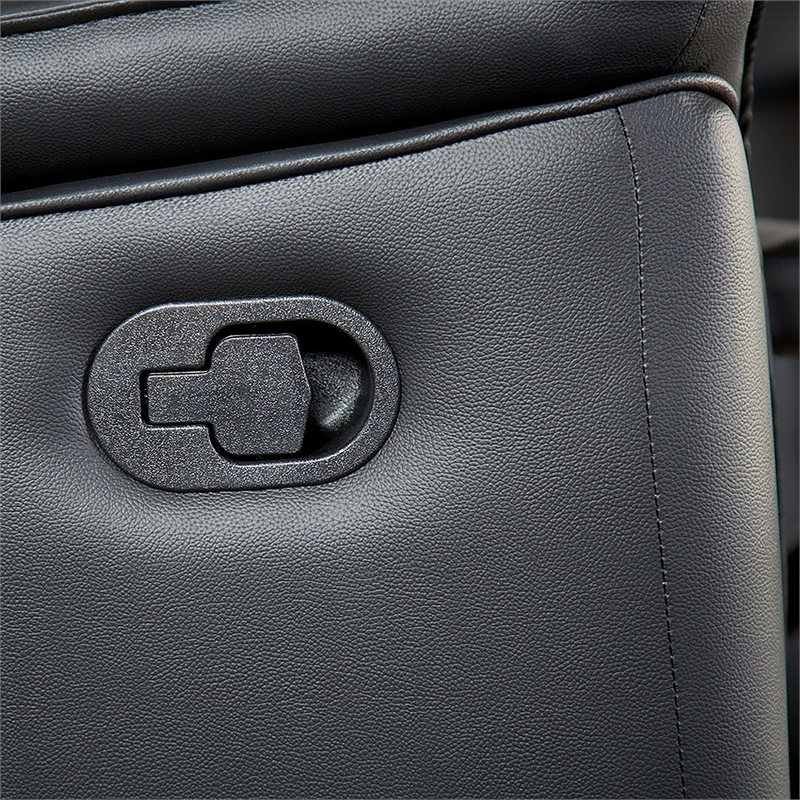 Furniture of America Telimate Leather Padded Recliner in Black