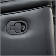 Furniture of America Telimate Leather Padded Recliner in Black