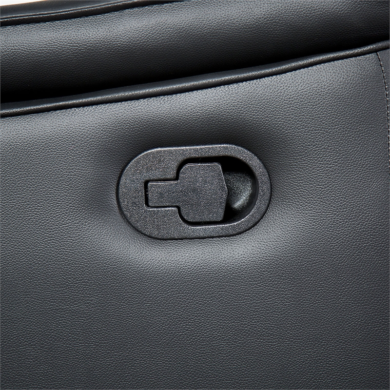 Furniture of America Telimate Leather Padded Reclining Loveseat in Black