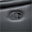 Furniture of America Telimate Leather Padded Reclining Loveseat in Black
