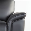 Furniture of America Telimate Leather Padded Reclining Sofa in Black