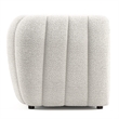 Furniture of America Totulem Boucle Fabric Channel Tufted Loveseat in Off White