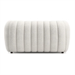 Furniture of America Totulem Boucle Fabric Channel Tufted Loveseat in Off White