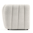 Furniture of America Totulem Boucle Fabric Channel Tufted Sofa in Off White