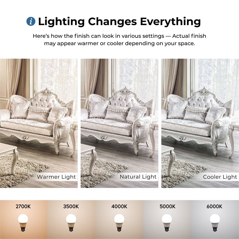 Furniture of America Jansing 2-Piece Solid Wood Tufted Sofa Set in Off White