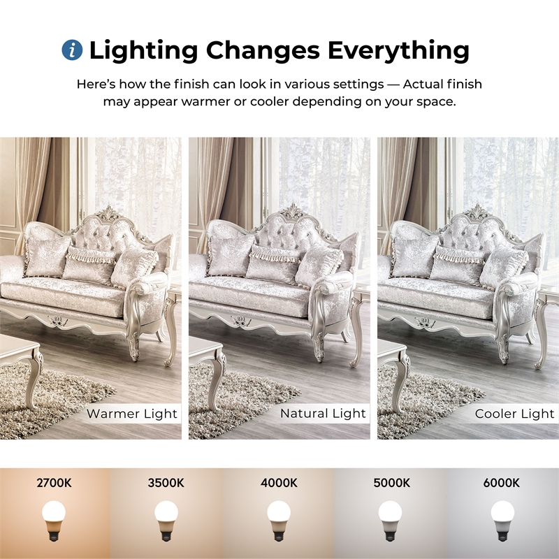 Furniture of America Jansing 3-Piece Solid Wood Tufted Sofa Set in Off White