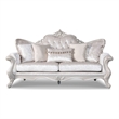 Furniture of America Jansing 3-Piece Solid Wood Tufted Sofa Set in Off White