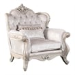 Furniture of America Jansing 3-Piece Solid Wood Tufted Sofa Set in Off White